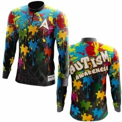 Anarchy Bats Anarchy Bat Company Long Sleeve Quarter Zip - Autism Awareness