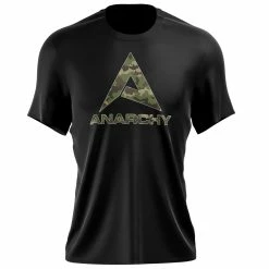 Anarchy Bats Anarchy - Poly-Cotton Short Sleeve Shirt - Black/Camo