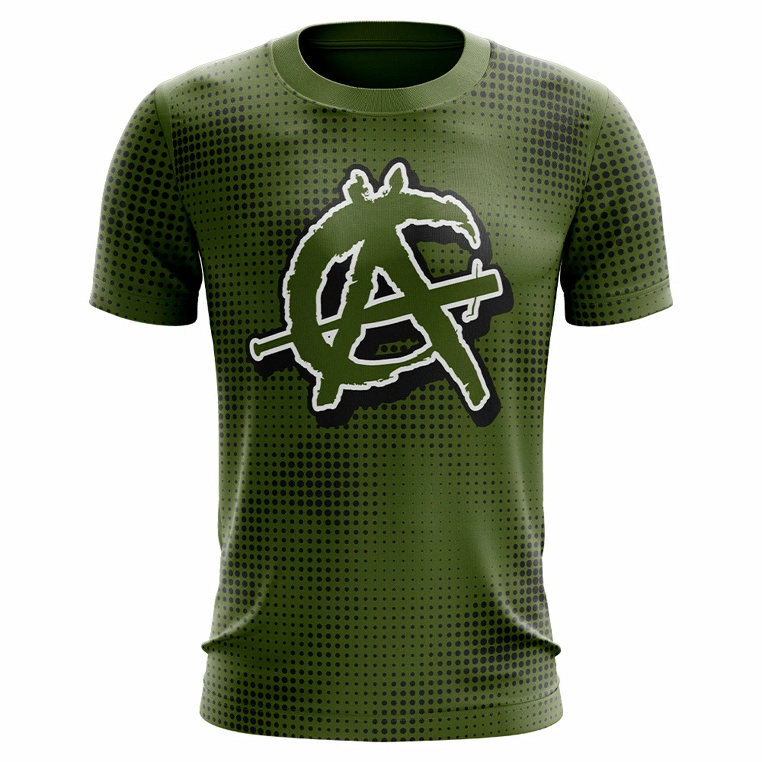 Anarchy Bats Anarchy Bat Company Short Sleeve Shirt - Dots (Green/Black)