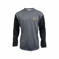 Anarchy Bats Anarchy Gold Foil Logo Quarter Zip Pullover - Charcoal/Black