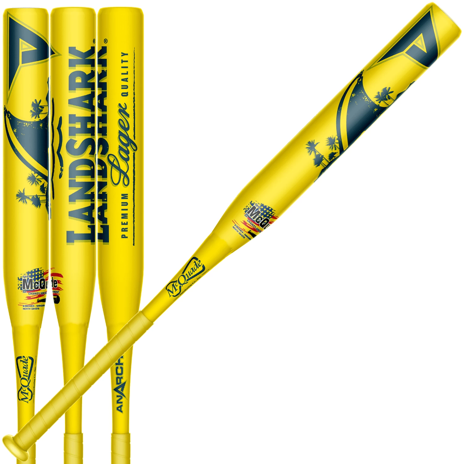 Anarchy Bats 2022 Anarchy Land Shark - Collectors Edition - 1PC - 12.5"- .5oz End Load - USA/ASA Slowpitch Softball Bat A22ALDSY112-1