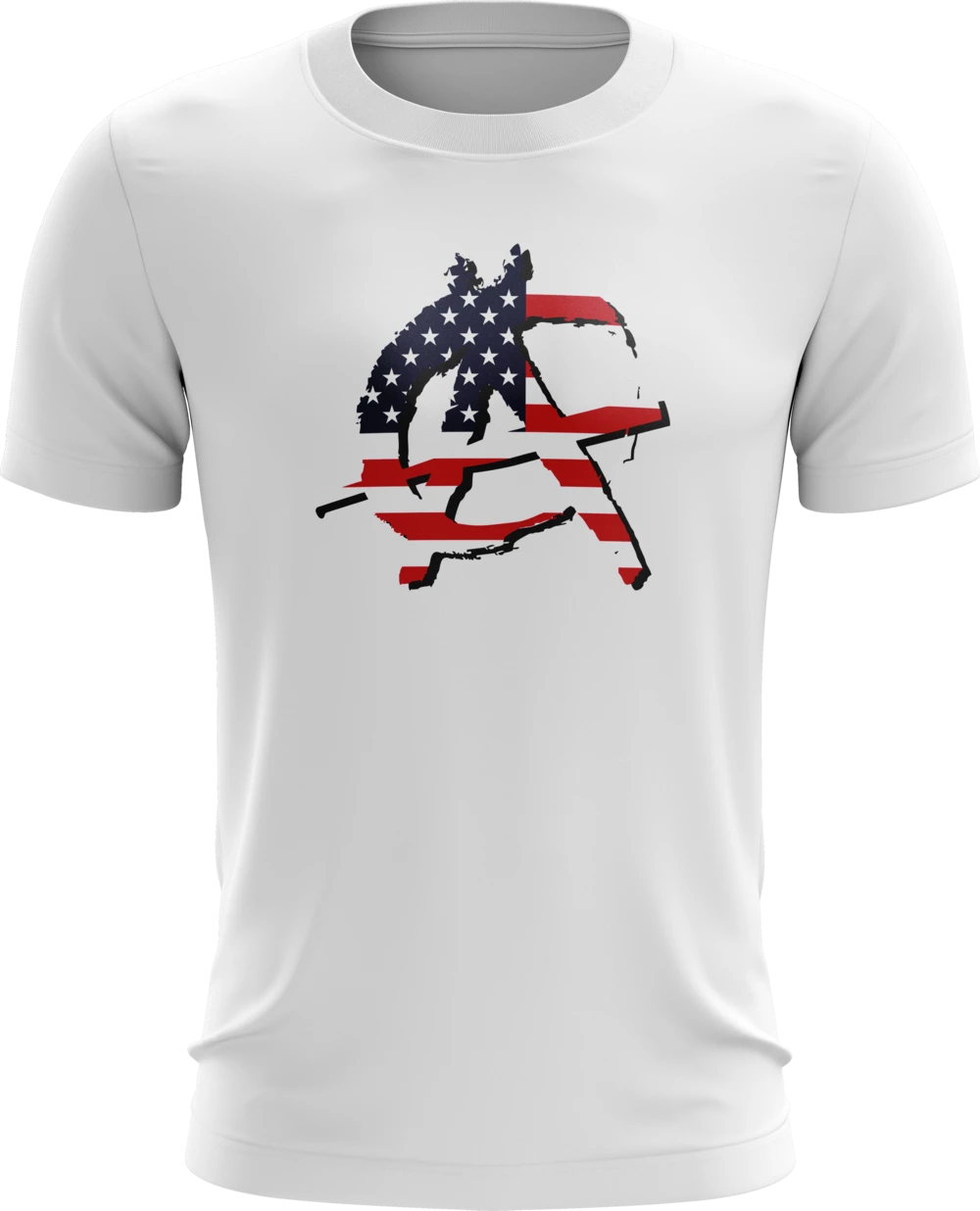 Anarchy Bats Anarchy Stars And Stripes Flag Short Sleeve SubDye Shirt