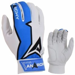Anarchy Bats Anarchy Premium Batting Gloves- Royal/White/Black