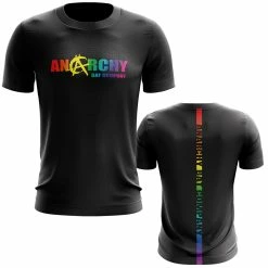 Anarchy Bats Anarchy Bat Company Short Sleeve Shirt - (Black/Rainbow)