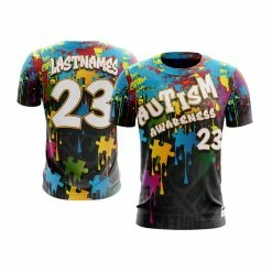 Anarchy Bats Autism Awareness Short Sleeve Shirt - Drip Black (Customized Buy-In)