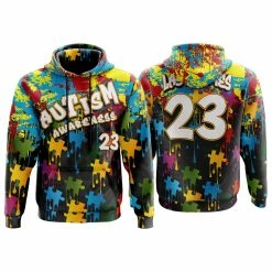 Anarchy Bats Autism Awareness Hoodie - Drip Black (Customized Buy-In)