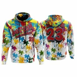 Anarchy Bats Autism Awareness Hoodie - Drip White (Customized Buy-In)