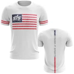 Anarchy Bats Smash It Sports Short Sleeve Shirt - Flag (White/Red/Blue)