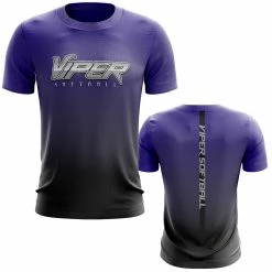 Anarchy Bats Viper Sports Short Sleeve Shirt - Fade (Black/Purple/Chrome)