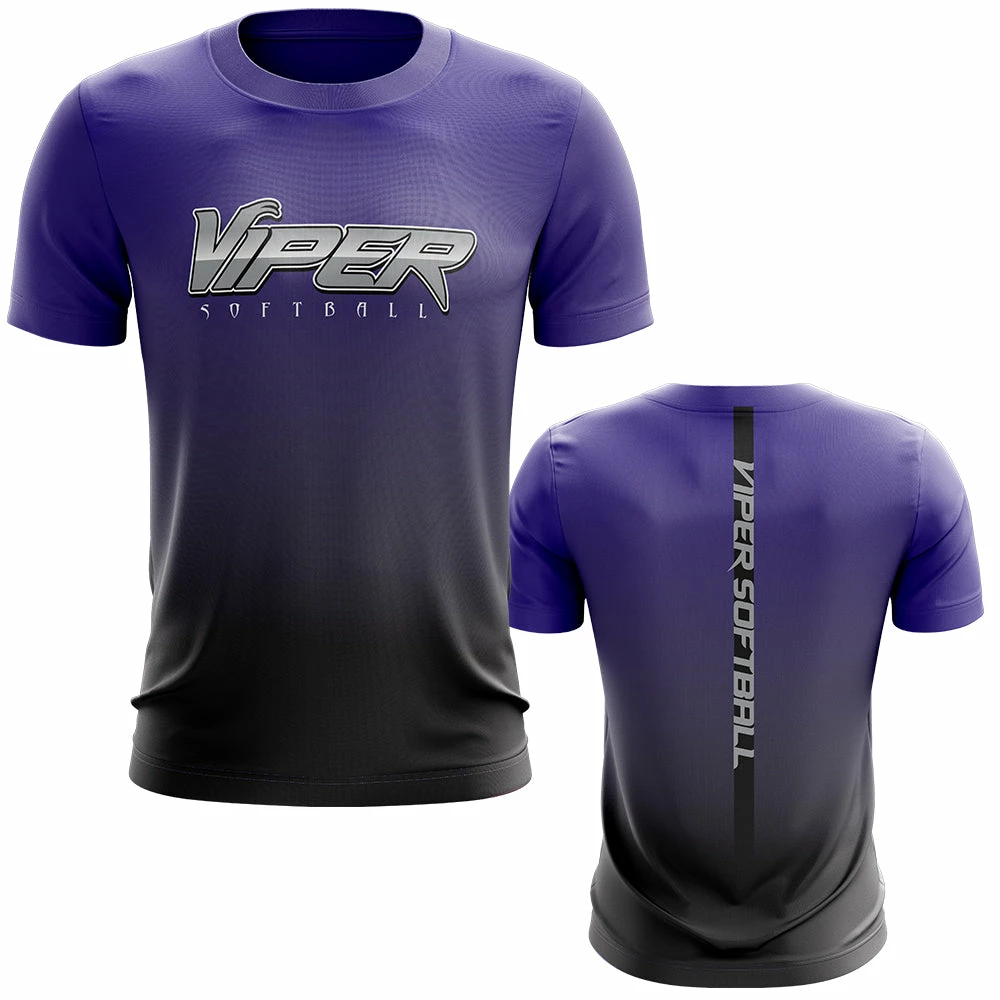 Anarchy Bats Viper Sports Short Sleeve Shirt - Fade (Black/Purple/Chrome)
